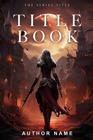 Epic fantasy book cover with crown motif and cinematic lighting