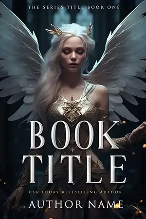 AI generated romantasy book cover with emerald palette