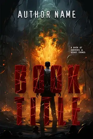 AI generated horror book cover with eerie silhouette