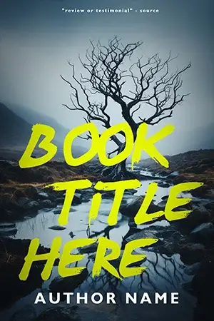 AI generated thriller book cover with cold blue palette